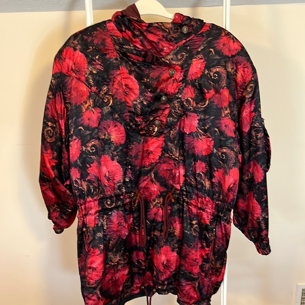 Bogner pullover jacket floral skiwear vintage